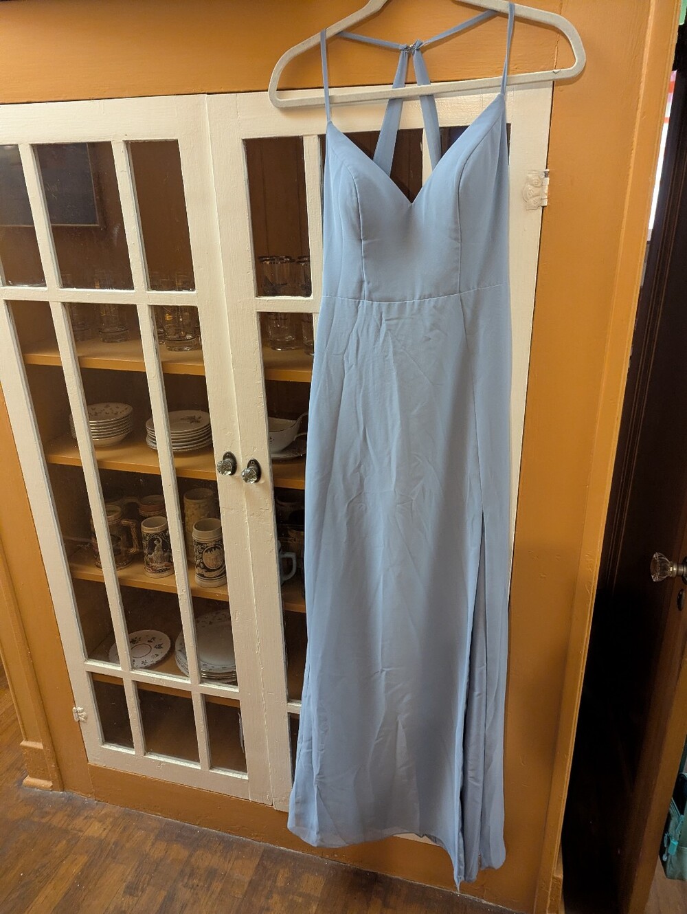 Azazie Manila Dusty Blue Size 4